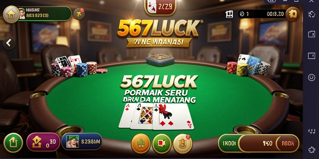 Screenshot gameplay seru dari 567LUCK menunjukkan aksi Poker yang mendebarkan.