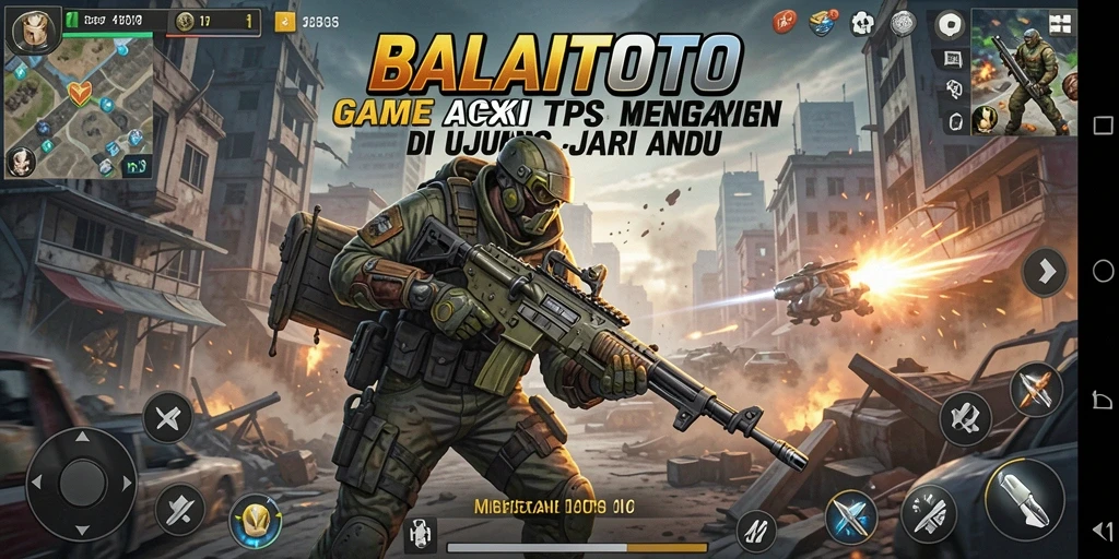 Screenshot gameplay BALAITOTO menunjukkan aksi menegangkan dalam TPS.