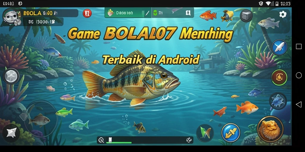 Screenshot BOLA07 menampilkan gameplay seru saat memancing.