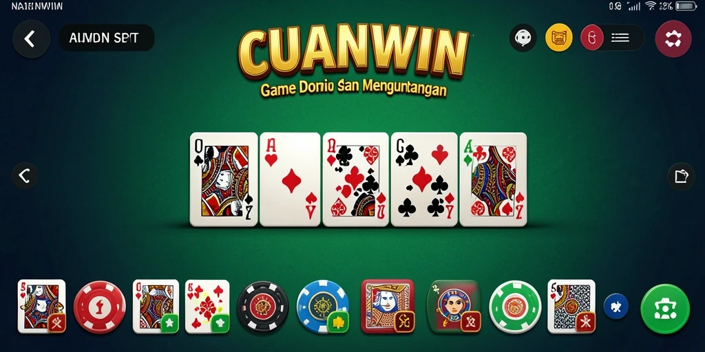 Tampilan gameplay Domino di CUANWIN yang seru dan kompetitif.