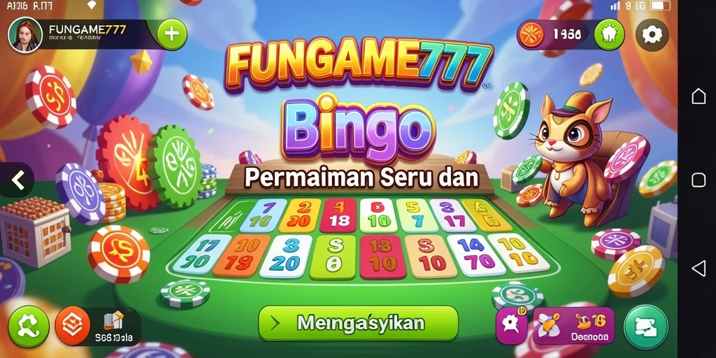 Tampilan menarik dari gameplay Bingo di FUNGAME777.