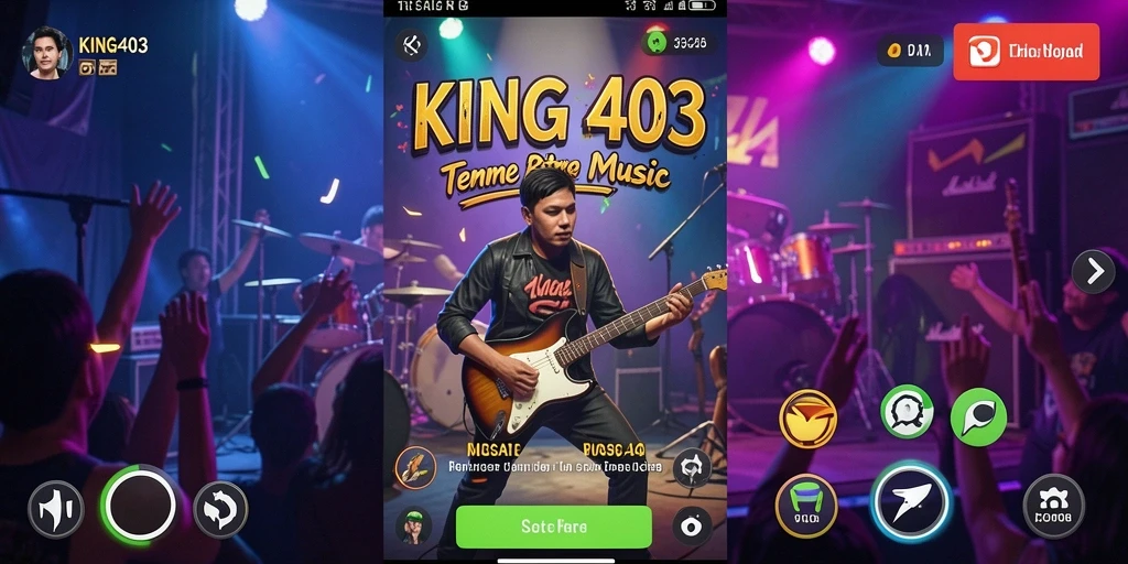 Screenshot utama KING403 menampilkan pengguna menikmati permainan musik interaktif.