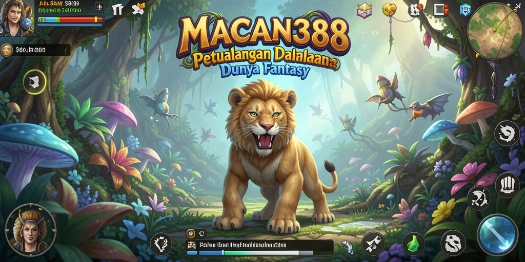 Tangkapan layar gameplay MACAN388 menunjukkan pertempuran seru di dunia fantasi.