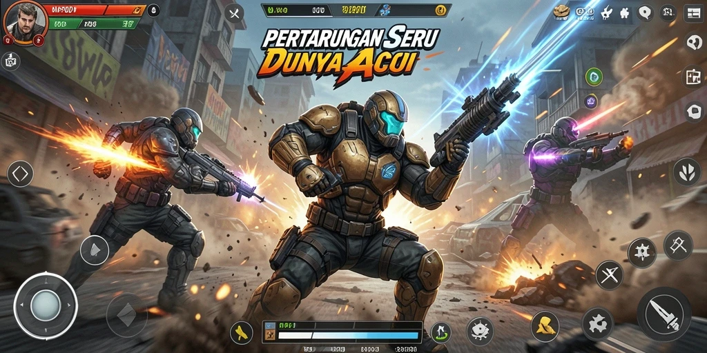 Tampilan gameplay MPOID yang seru dan mendebarkan.
