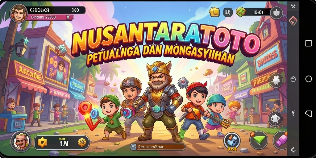 Screenshot NUSANTARATOTO menunjukkan aksi gameplay yang seru dan penuh warna.
