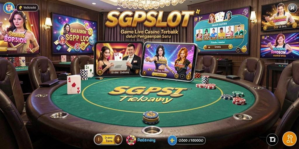 Screenshot gameplay SGPSLOT menampilkan suasana kasino langsung yang menggembirakan.