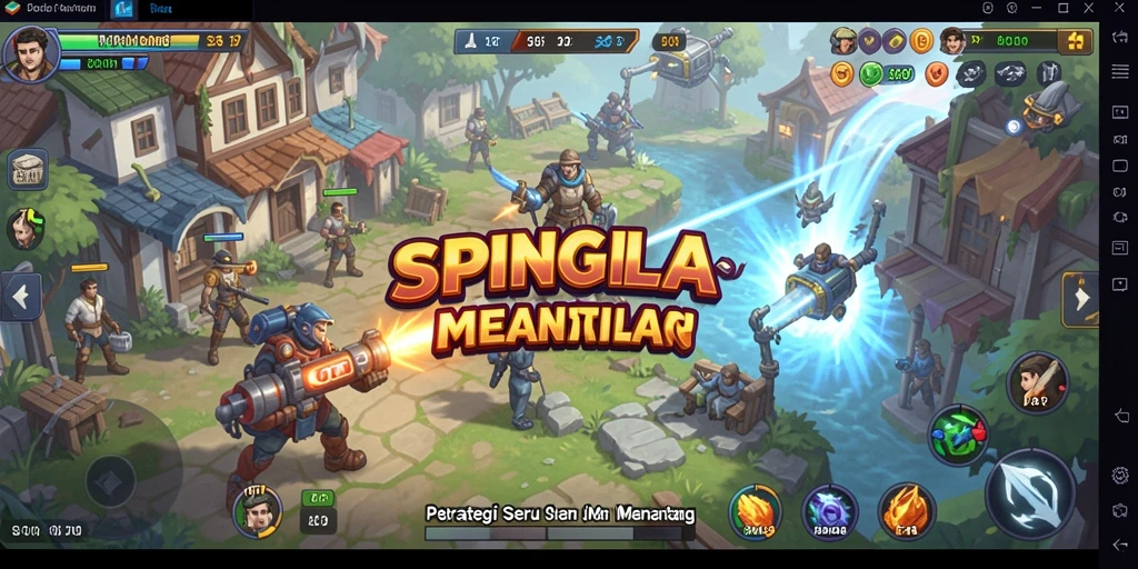 Tampilan gameplay SPINGILA yang menegangkan dan strategis.