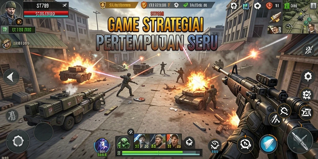 Tampilan gameplay seru ST789 dengan strategi pertempuran yang mendalam.