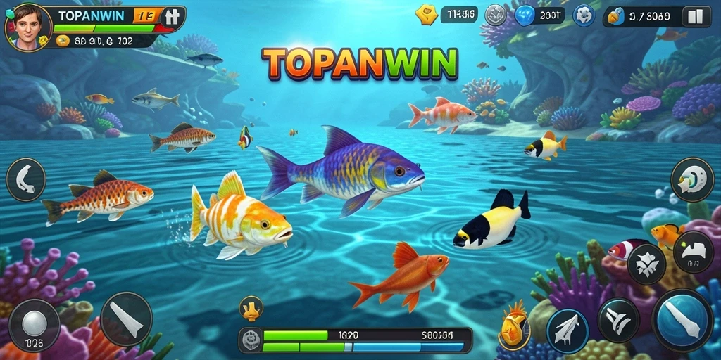 Gameplay seru menembak ikan di bawah laut.