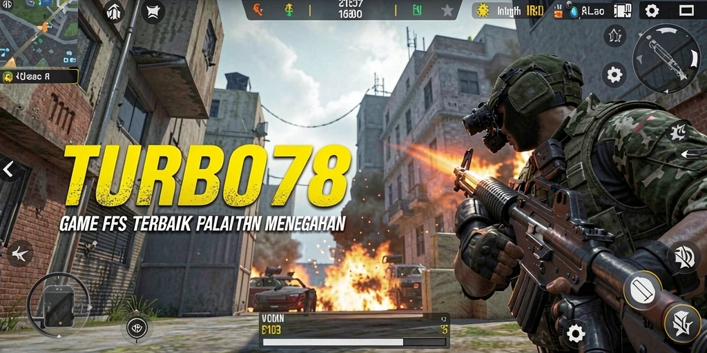 Tampilan gameplay intens di TURBO78 dengan aksi tembak-menembak yang seru.