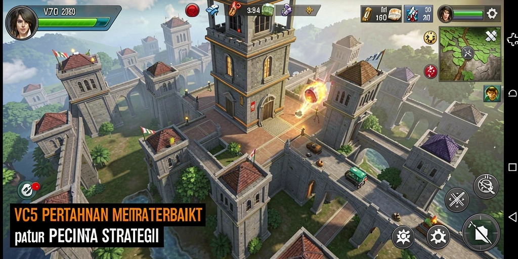 Tampilan gameplay VC5 dengan aksi Tower Defense yang seru.